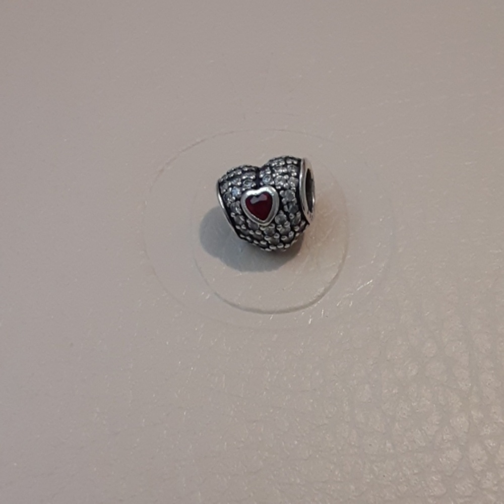 Authentic Pandora Heart Ruby Charm!